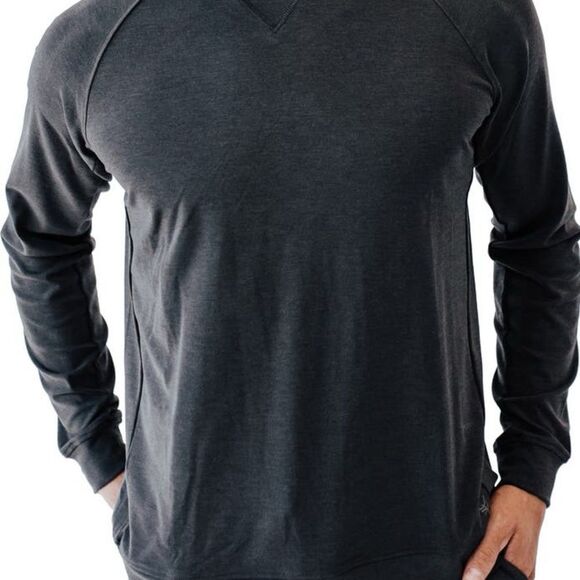 Cozy earth Ultrasoft Crewneck LS Sweatshirt charcoal size Large NWT in packag - Picture 5 of 8